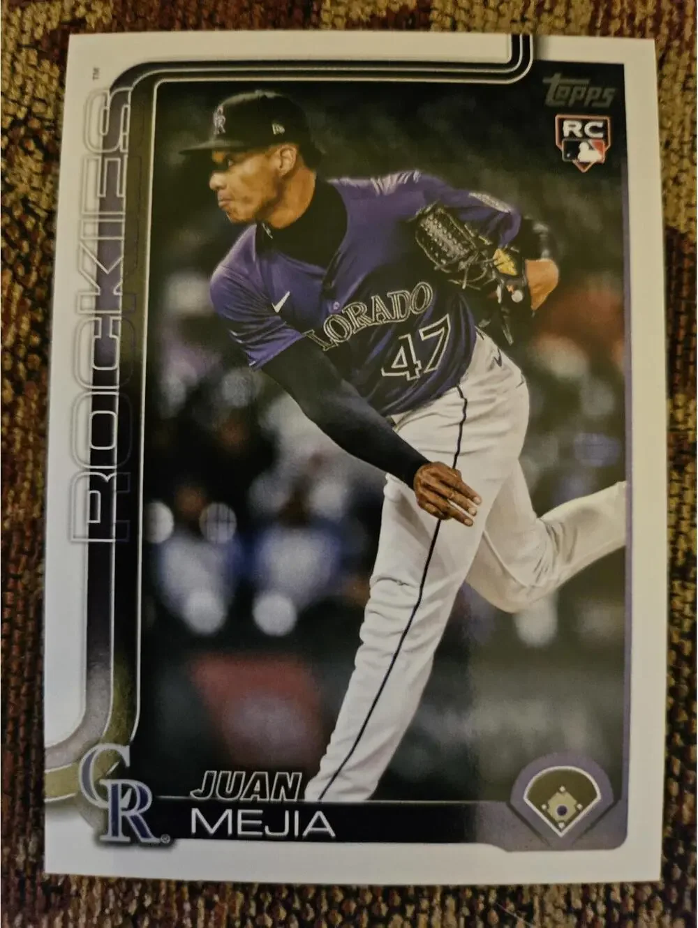2025 Topps Update - Juan Meija - RC - #US285 - Rockies - RAW Mint - Rookie card